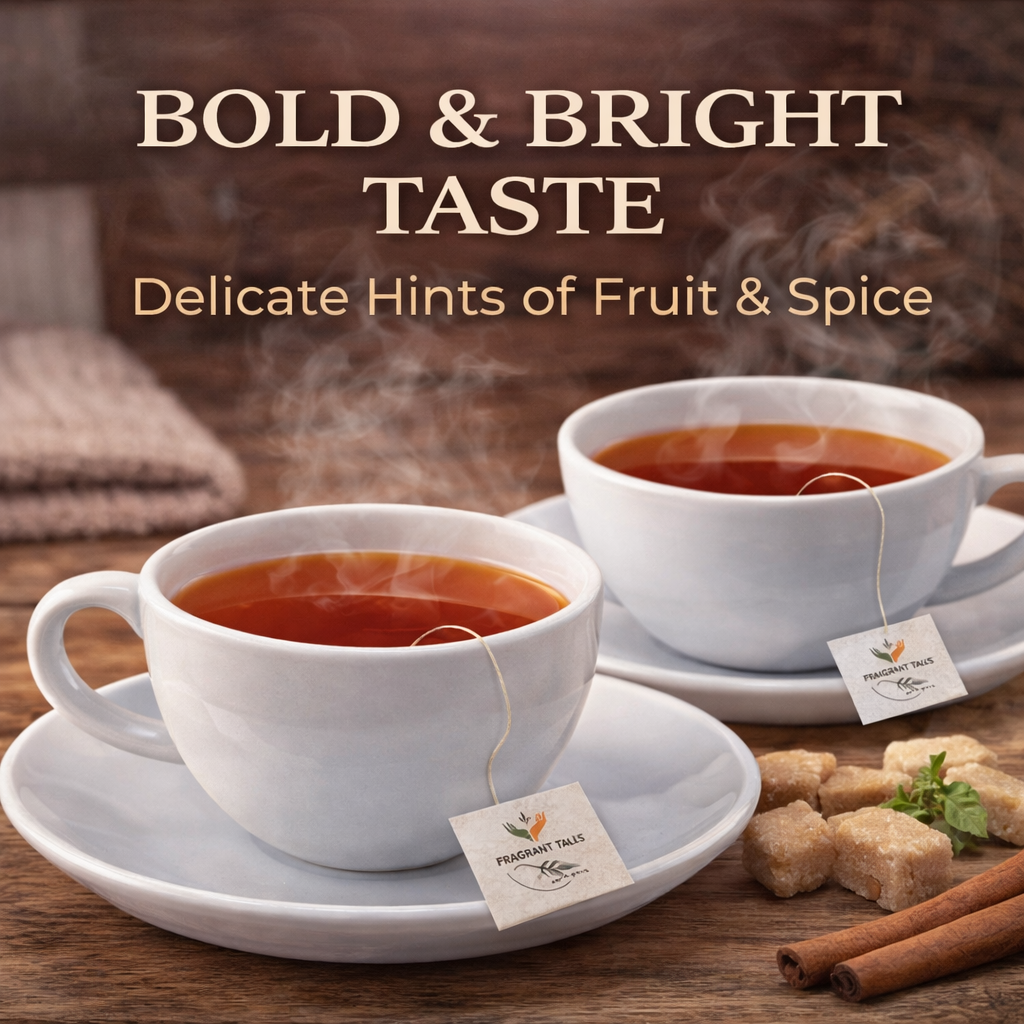 Premium Ceylon Black Tea | 60g (2.12 oz) – 30 Pyramid Tea Bags | Whole Leaf Ceylon Tea from Sri Lanka (Ceylon) | Bold & Bright Flavor with Delicate Hints of Fruit & Spice | Fragrant Tales